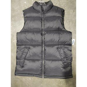 Old Navy Vest Black Puffer Quilted Zip Lined M